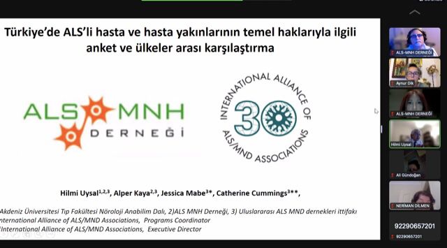 “Türkiye’de ALS’li Hasta ve Hasta Yakınlarının Temel Haklarıyla İlgili Anket ve Ülkeler Arası Karşılaştırma” konulu toplantısına katıldık.